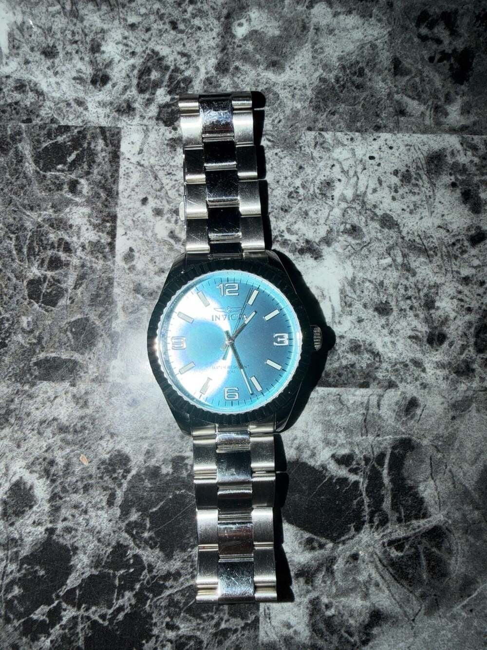 Invicta T Blue Dial Watch – Stainless Steel – Clean –
